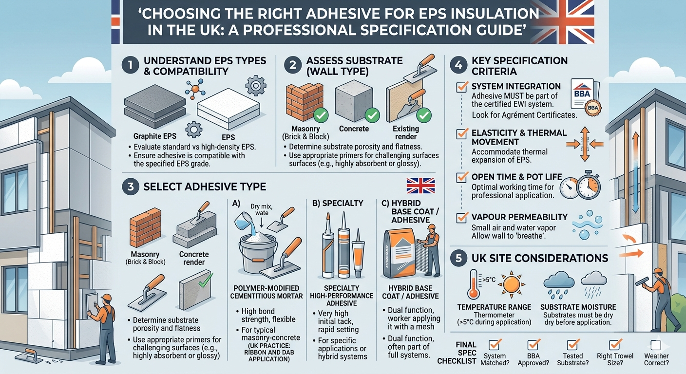 Choosing the Right Adhesive for EPS Insulation in the UK: A Professional Specification Guide