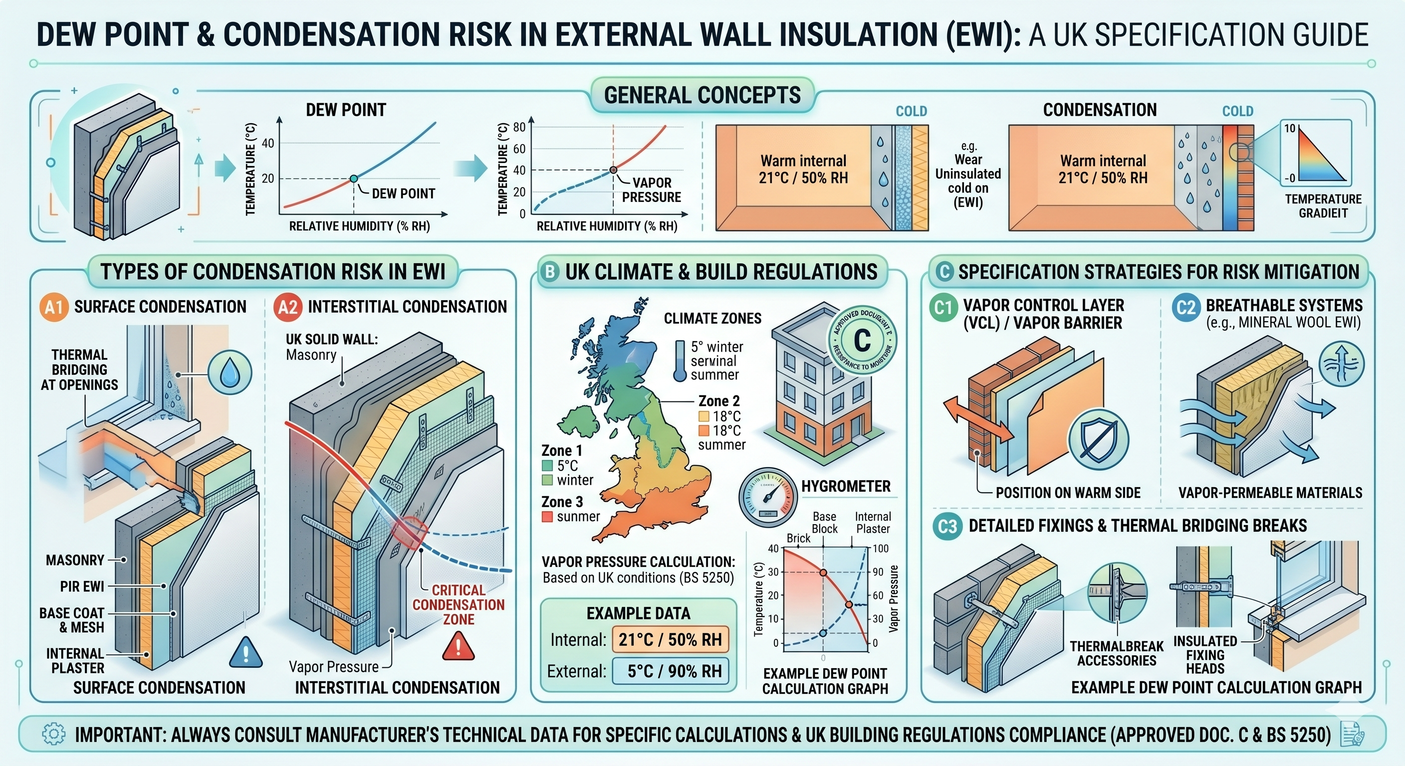 Dew Point and Condensation Risk in External Wall Insulation: A UK Specification Guide