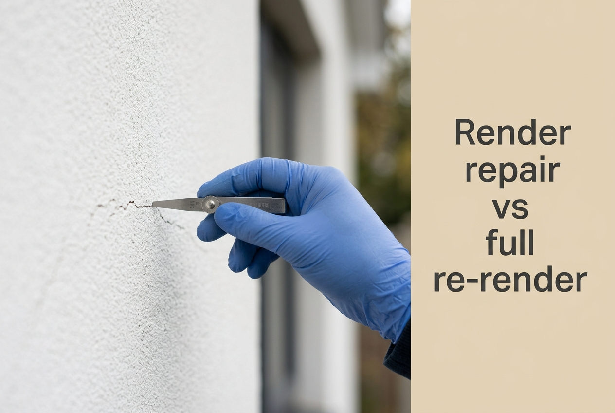 Render Repair vs Full Re-Render — Cost, Lifespan, and How to Decide on a UK Facade