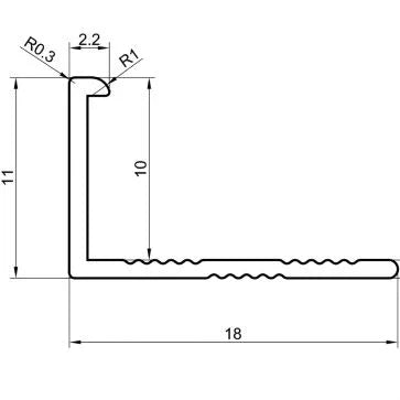 CLT896 10mm L SHAPE COOPER TRIM