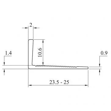 FTE893 10MM SZARA LISTWA KSZTAŁTOWA Z PVC