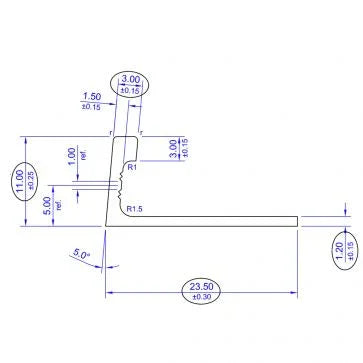 LFT901S L FLOOR TRIM 10mm MATT SILVER