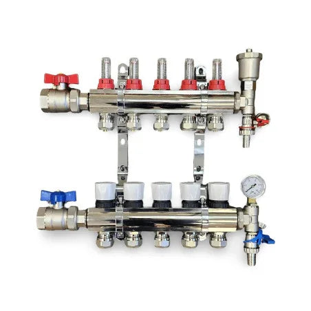 5 PORT Underfloor heating manifold