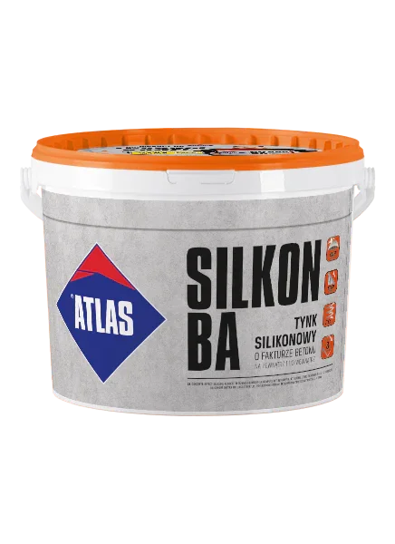 ATLAS SILKON BA - TYNK SILIKONOWY O EFEKCIE BETONU 20 kg