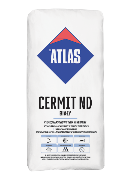 ATLAS CERMIT ND thin-coat mineral render 25kg WHITE