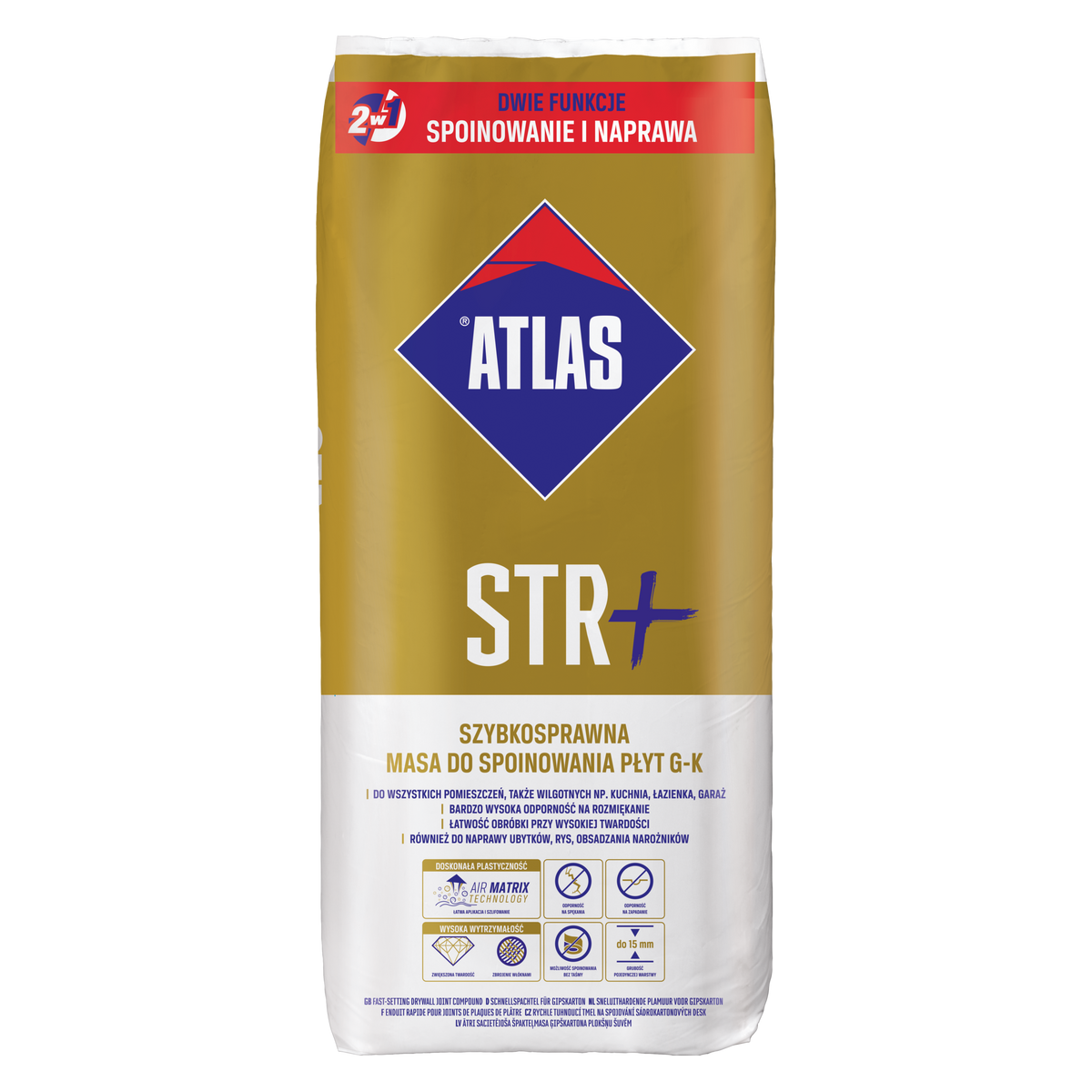 ATLAS STR+ fast-setting compound for jointing plasterboard 5kg
