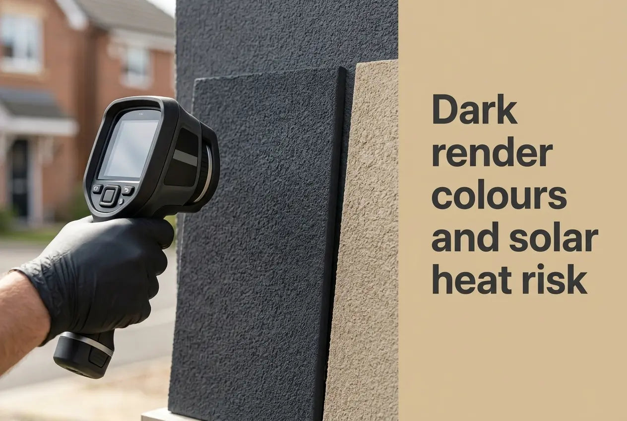 Dark Colours on Render: Solar Heat Risk and the Reflectance Thresholds