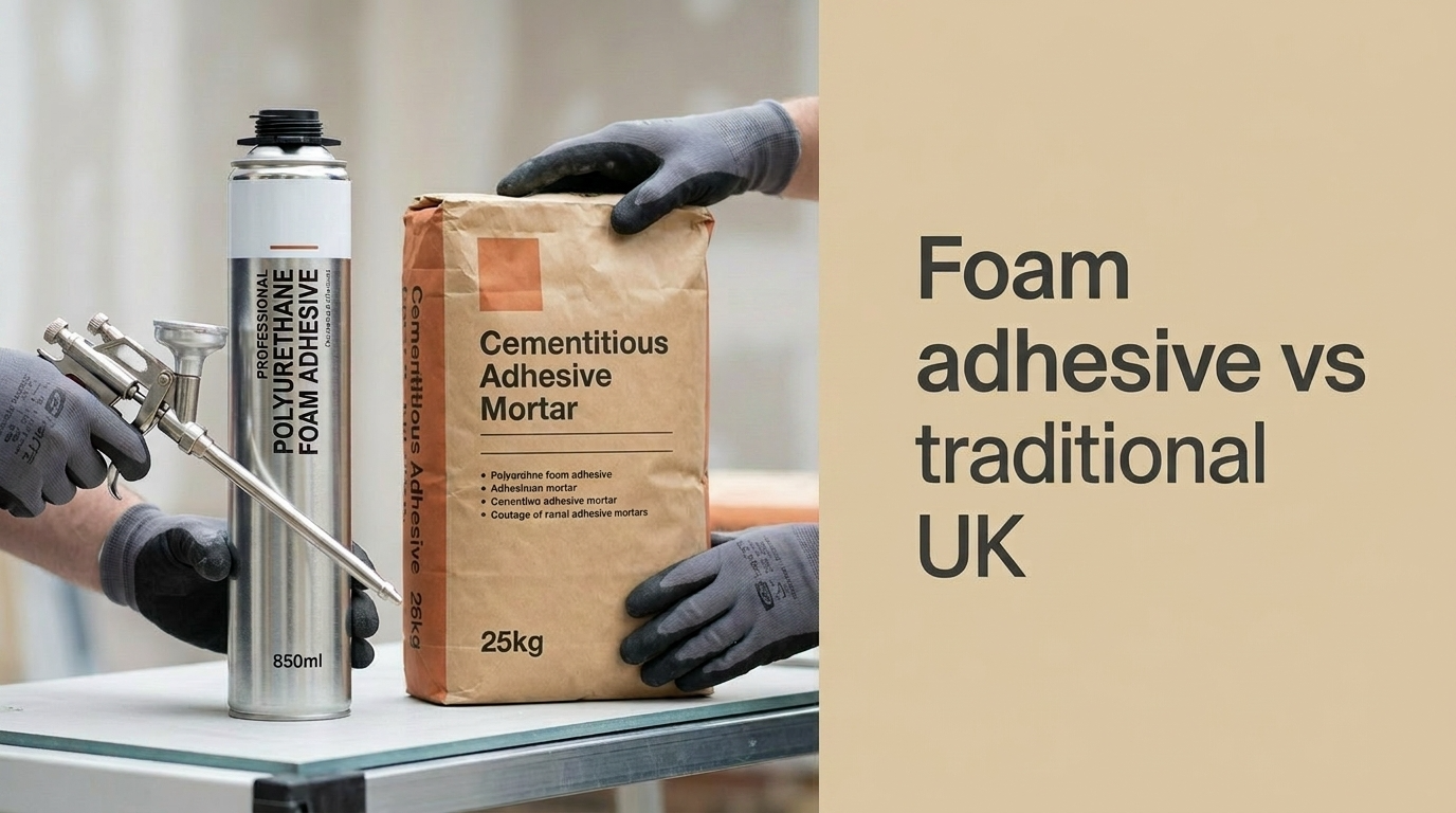 Foam Adhesive vs Traditional Cementitious Adhesive UK: Which One Wins on Your Project