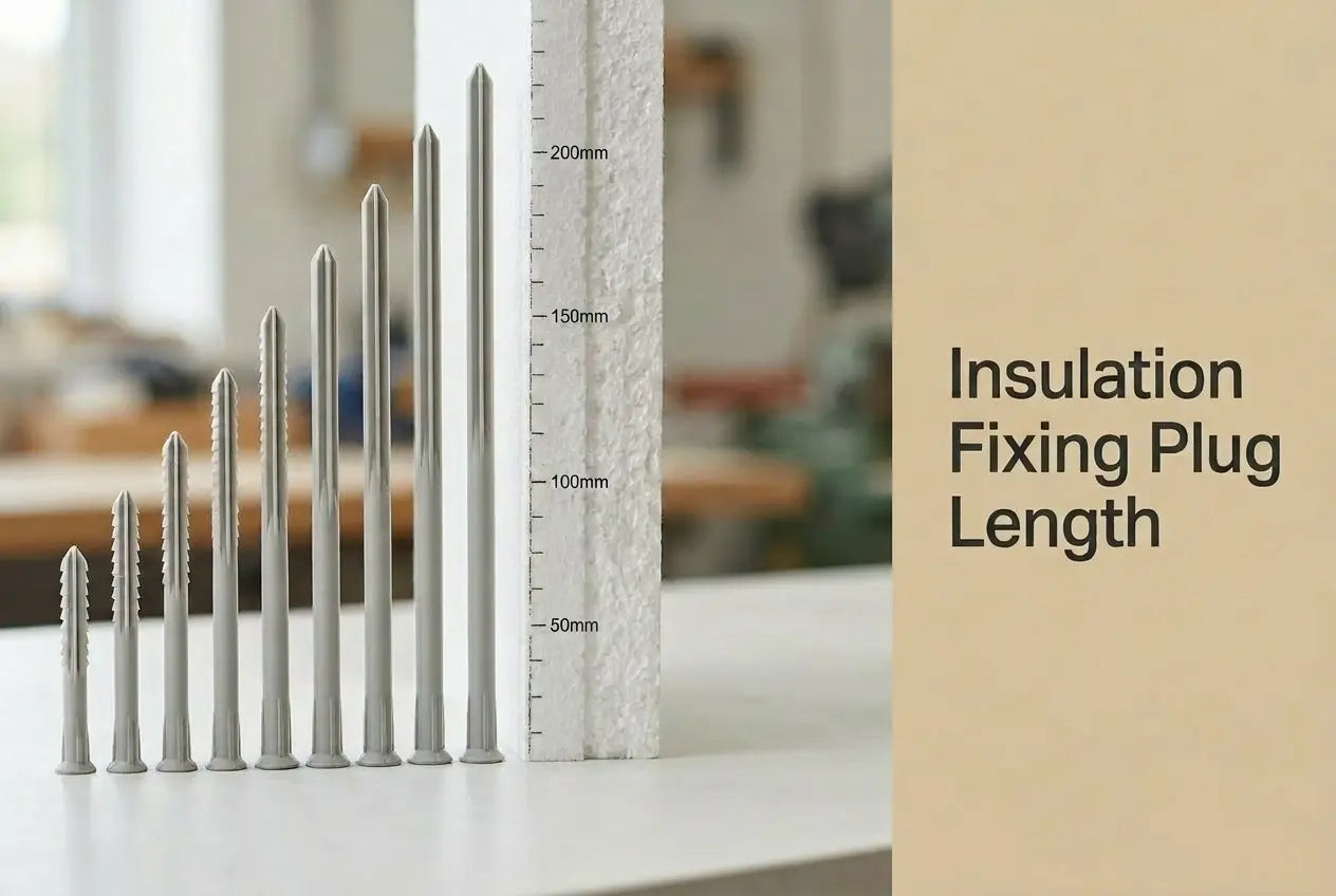 Insulation Fixing Plug Length Calculator: Board Thickness to LTX Length