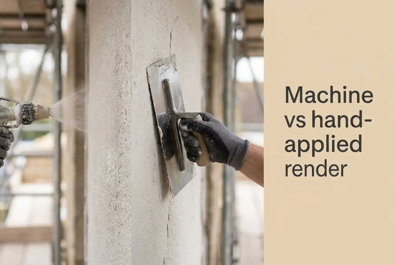 Machine-Applied vs Hand-Applied Render: What the Sheets Declare