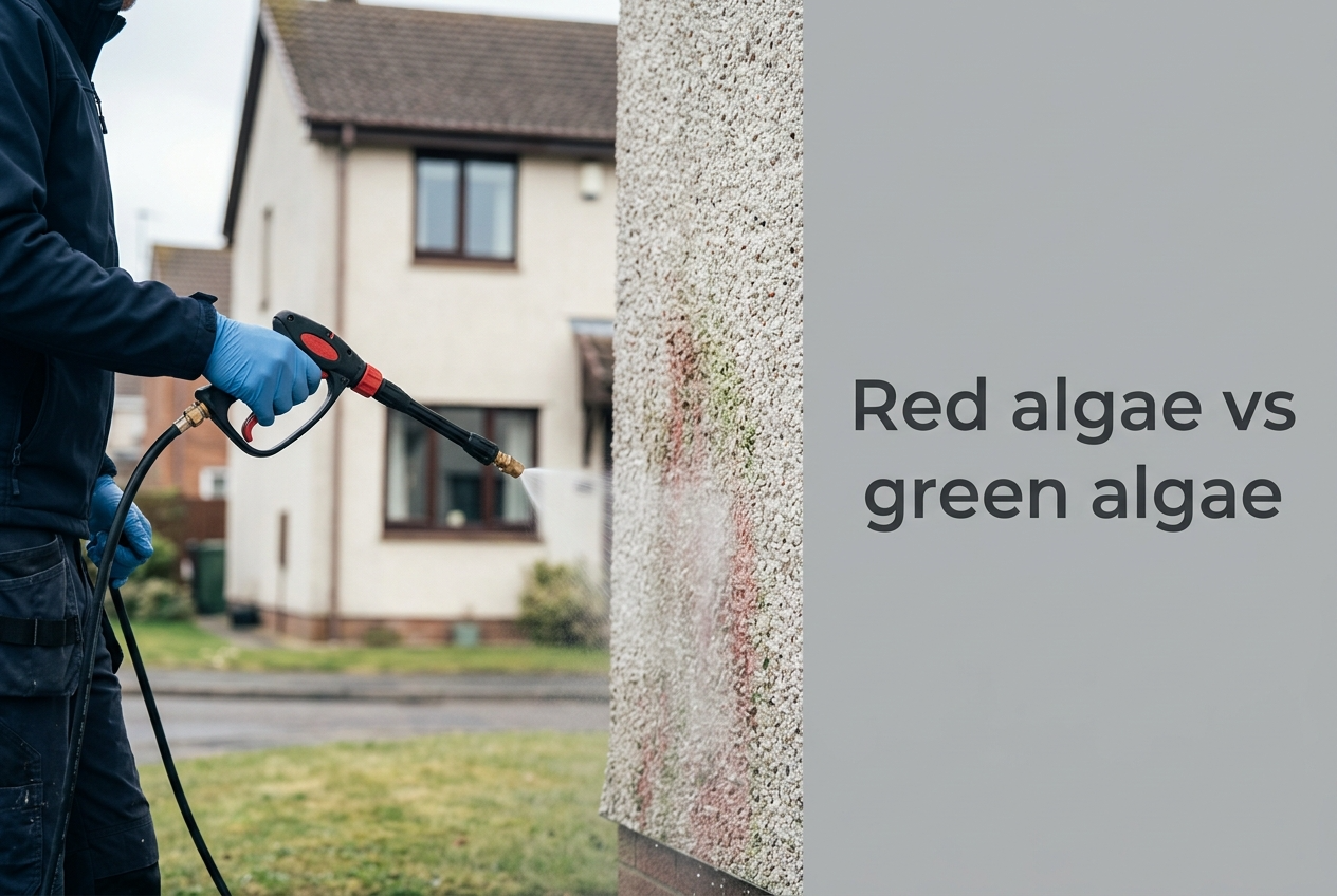 Red Algae vs Green Algae on Render UK — 2026 Diagnostic Guide