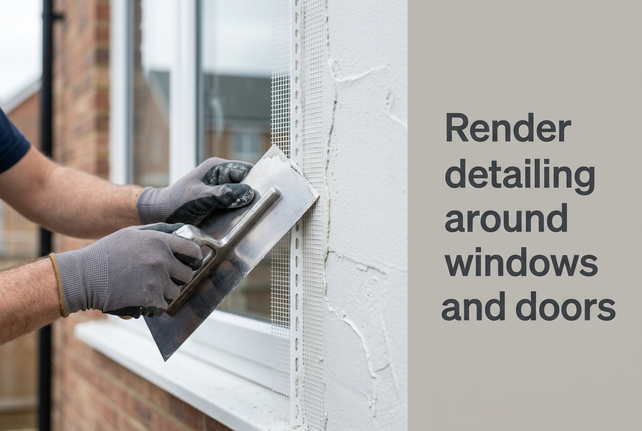 Render Detailing Around Windows & Doors UK: Pillar Guide