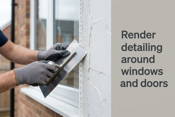 Window Render Material Render Detailing Around Windows & Doors UK: Pillar Guide