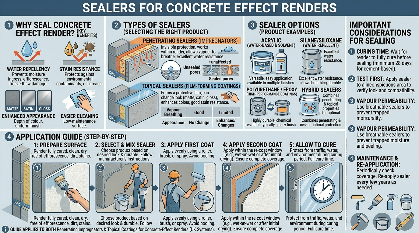 Sealers for Concrete Effect Renders: UK Application Guide