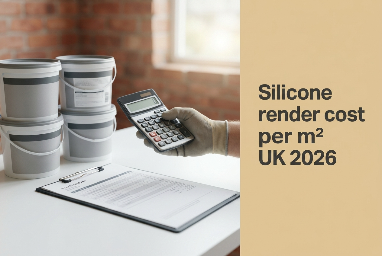 Silicone Render Cost per m² UK 2026: A Priced Build-Up
