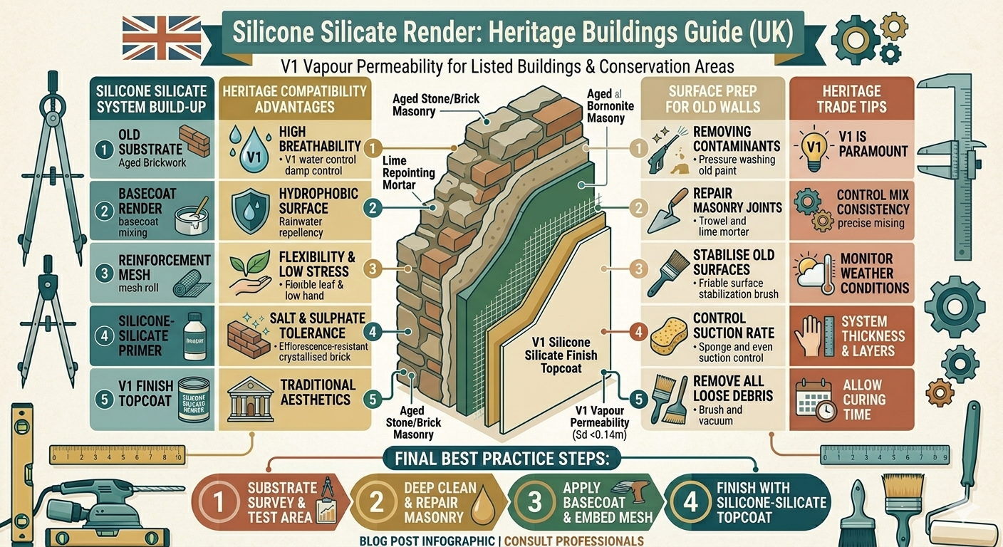 Silicone Silicate Render for Heritage Buildings uk