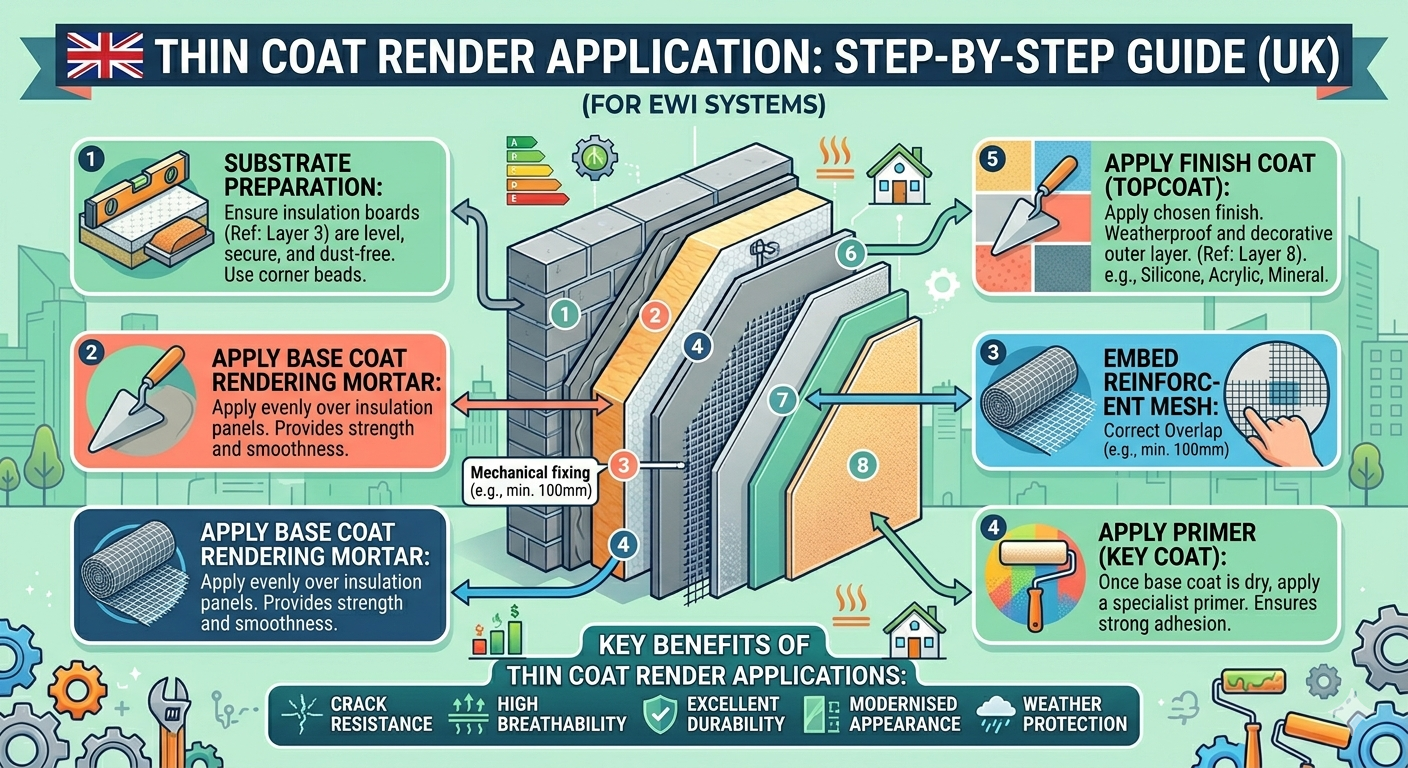 Thin Coat Render Application Step by Step: Professional UK Guide