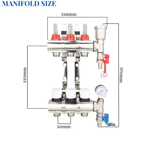 3 PORT Underfloor heating manifold