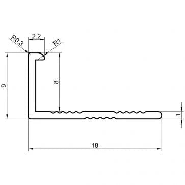 ELT085 SILVER TRIM 8MM