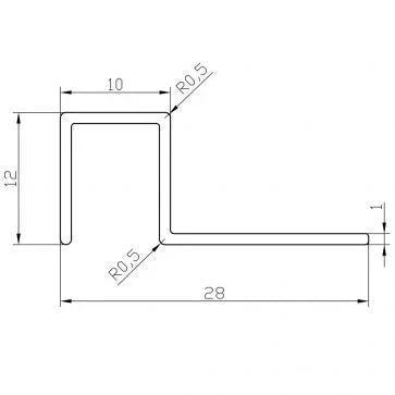 FCT866 10X11mm SILVER CAPPING TRIM