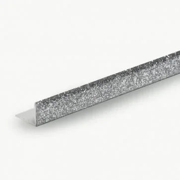 GLS949 12mm SILVER GLITTER L TILE TRIM
