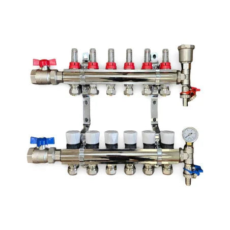 6 PORT Underfloor heating manifold