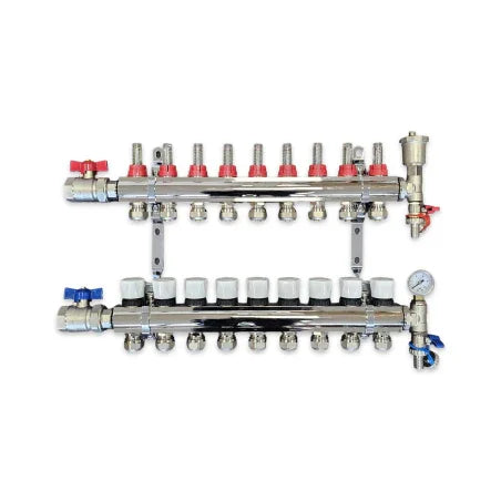 9 PORT Underfloor heating manifold