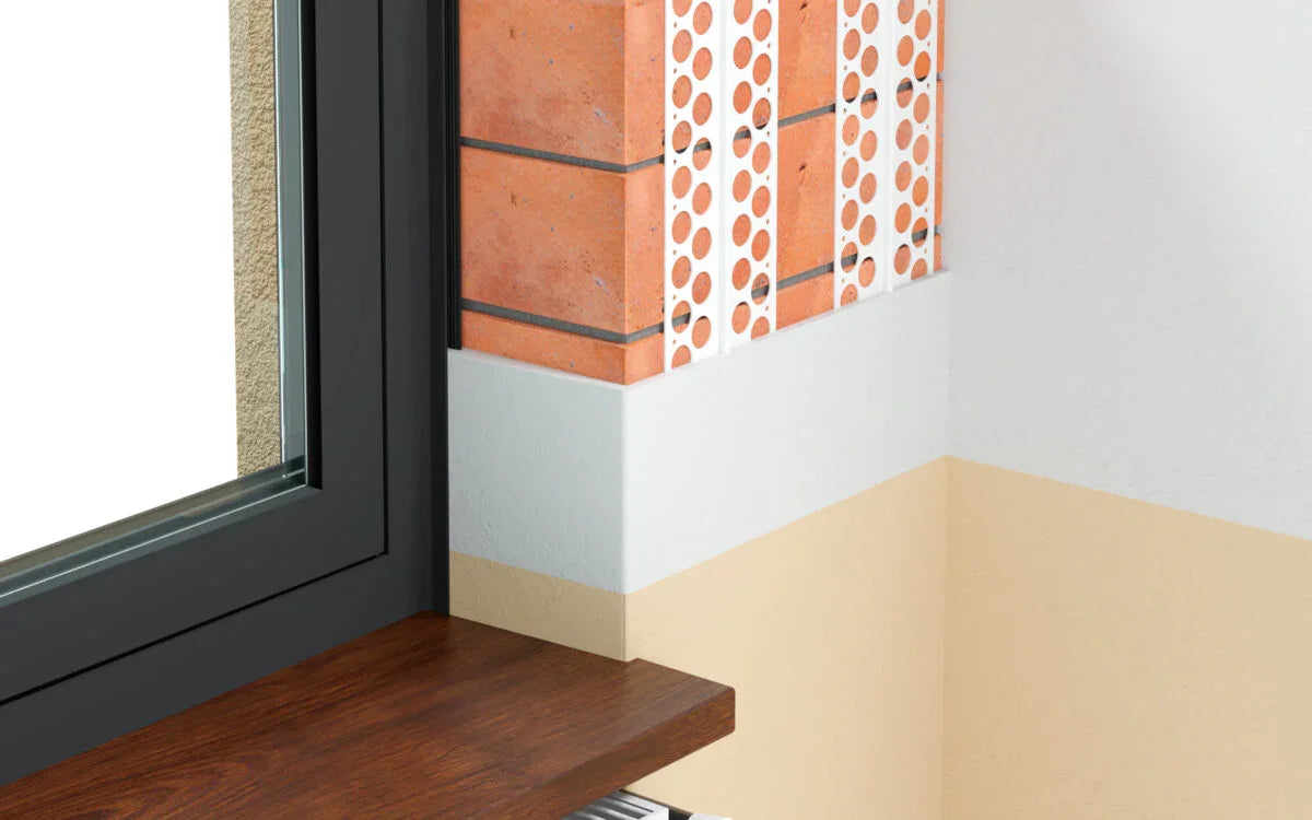 BP17 L300 PVC 8mm WET PLASTER PROFILE