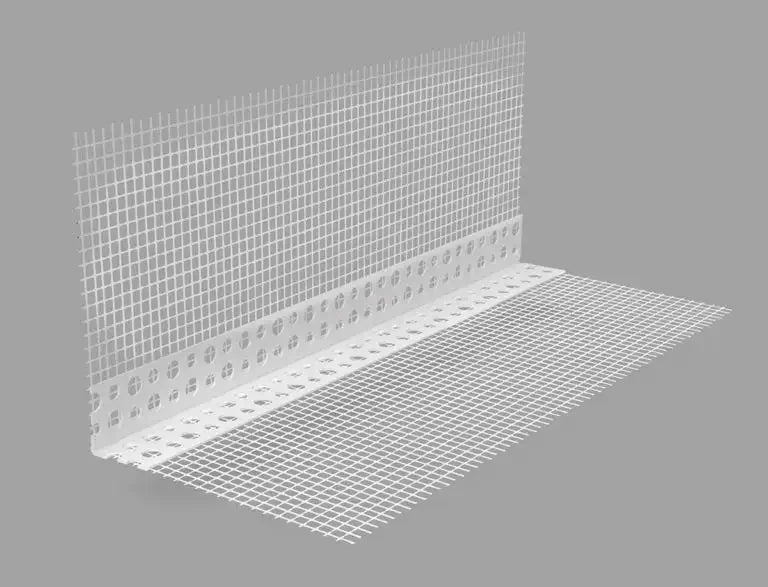 CORNER PVC RENDER BEAD WITH MESH 2.5m