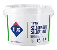 Atlas silicone silicate render white 25kg tub for exterior walls, Renders World UK