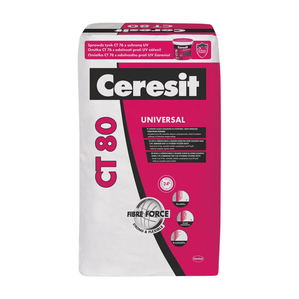 Ceresit CT80 Adhesive & Basecoat for EPS, XPS, Wool – 25kg