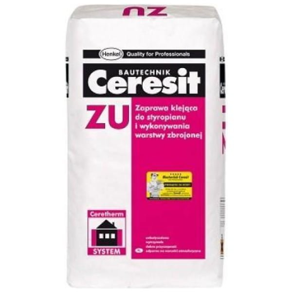 Ceresit ZU insulation and mesh adhesive base coat render