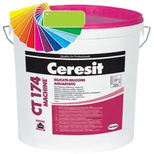 CERESIT CT174 MACHINE 1mm - SILICATE SILICONE RENDER 25kg COLOUR